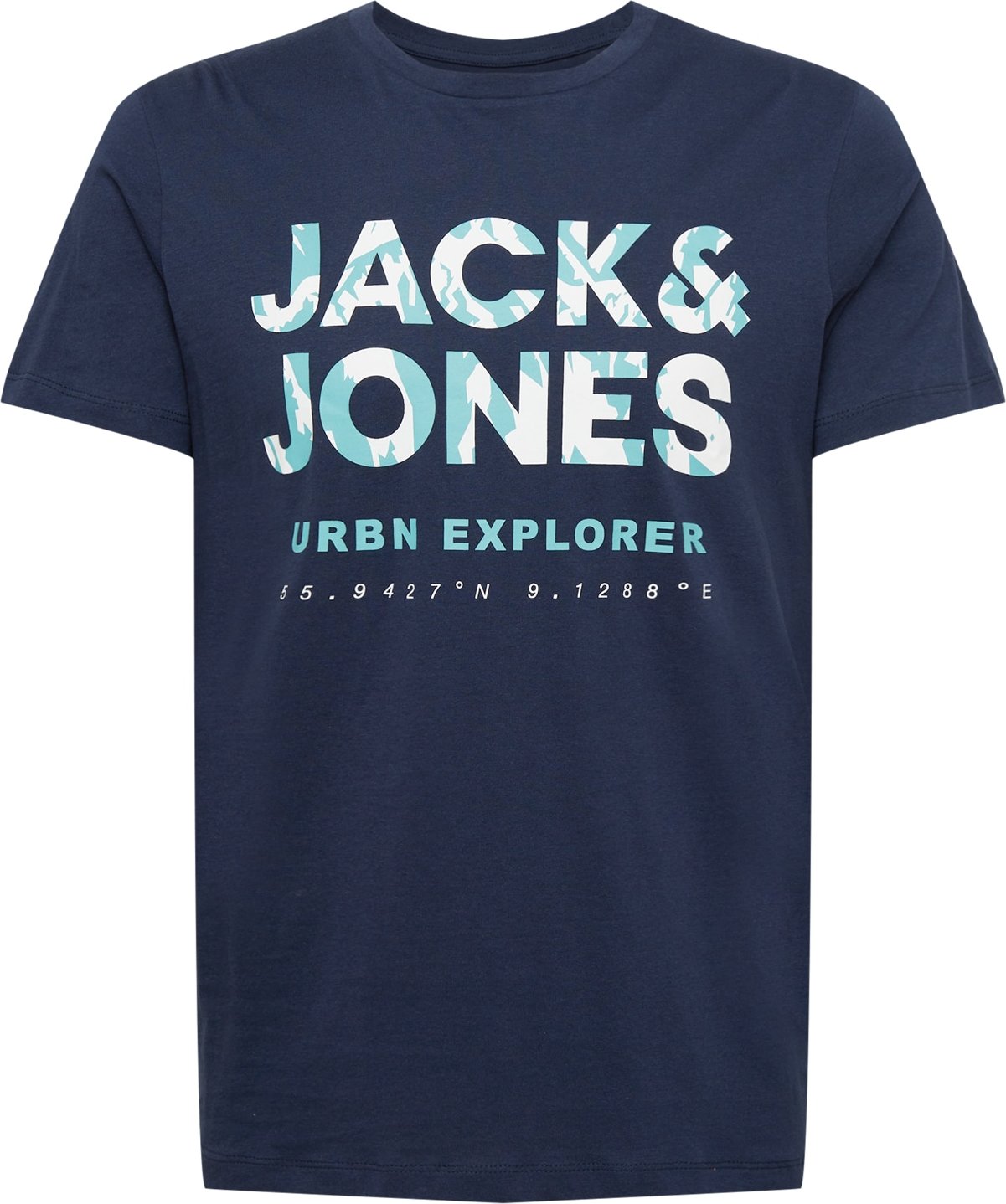 JACK & JONES Tričko námořnická modř / bílá / tyrkysová