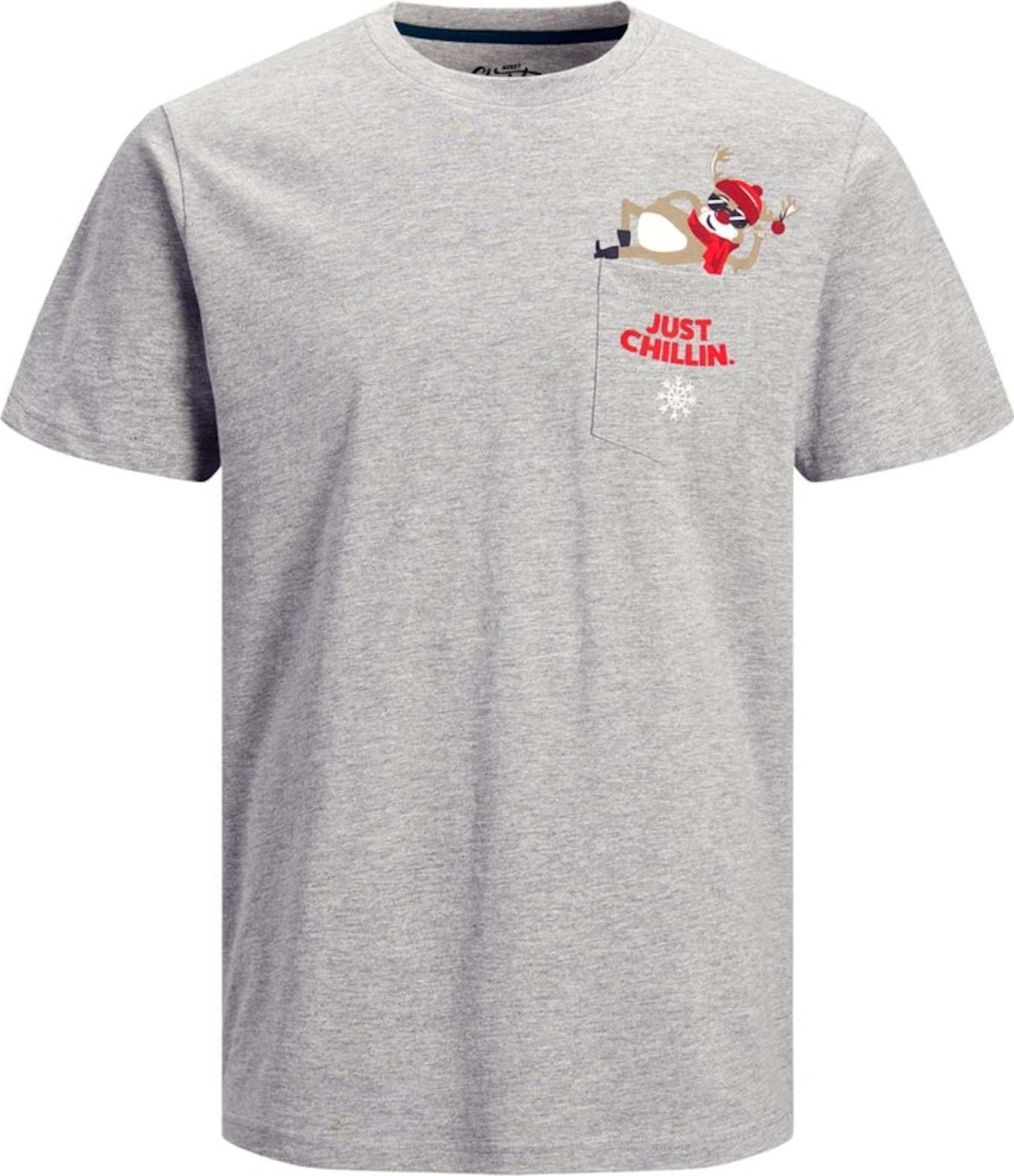 JACK & JONES Tričko 'Noelle' světle šedá / šedý melír