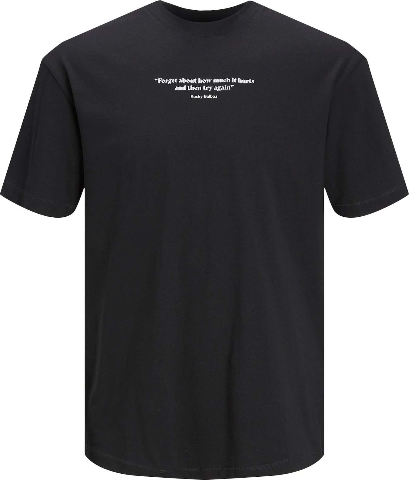 JACK & JONES Tričko černá / bílá