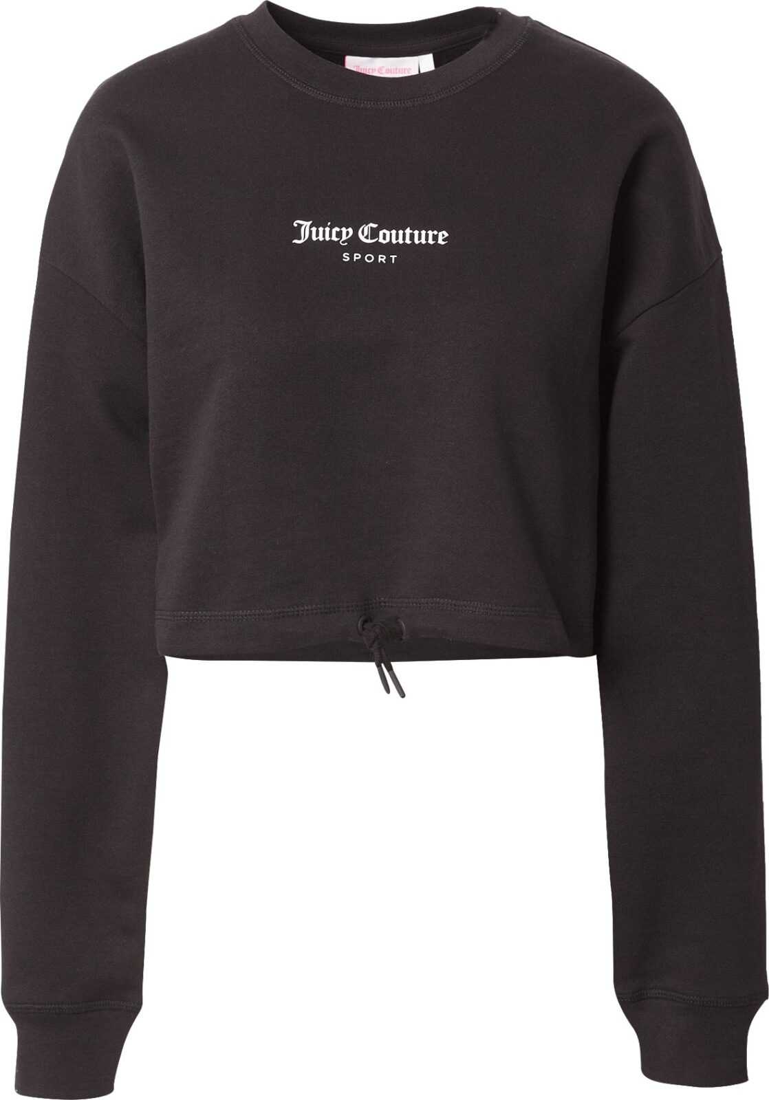 Juicy Couture Mikina 'JOSIE' černá / bílá