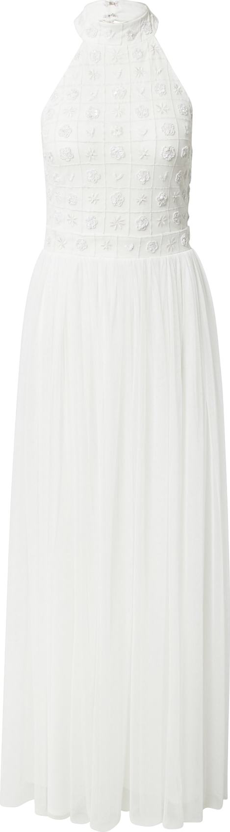 LACE & BEADS Společenské šaty 'Edwina' bílá