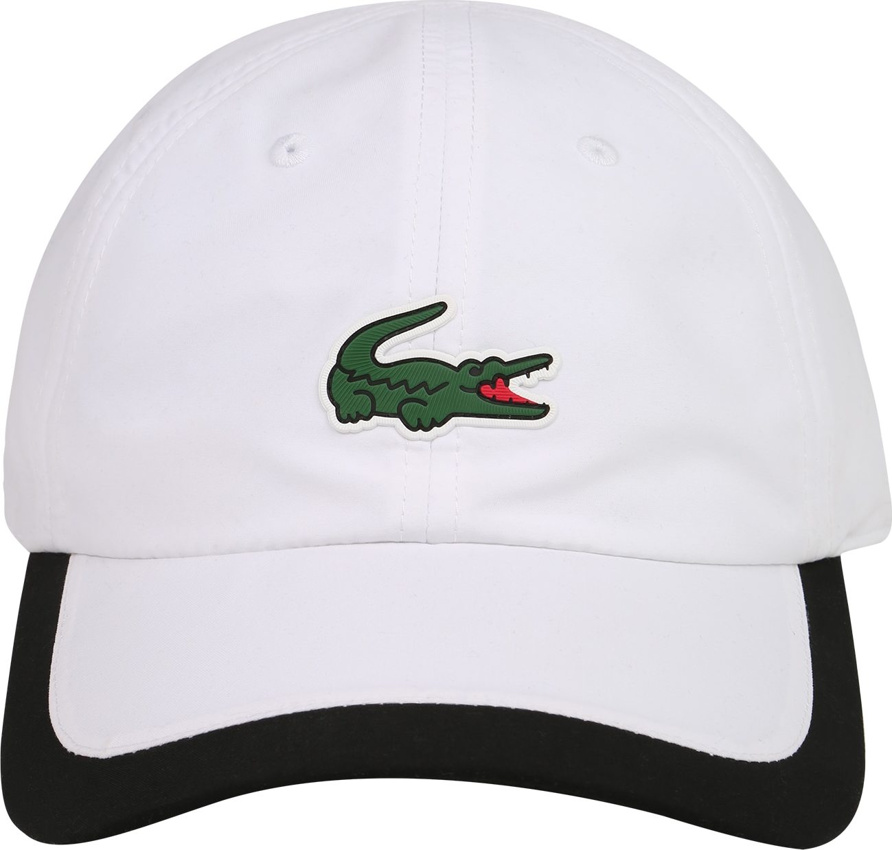 Lacoste Sport Sportovní kšiltovka bílá / černá / tmavě zelená / světle červená