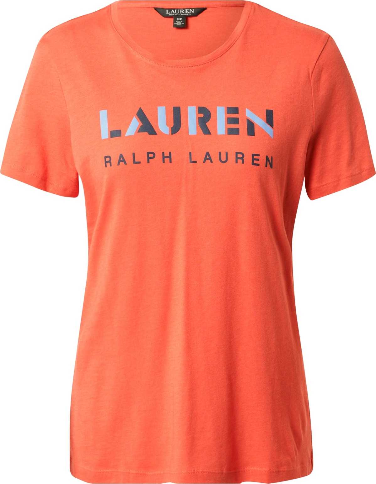 Lauren Ralph Lauren Tričko 'KATLIN' oranžová / světlemodrá / námořnická modř