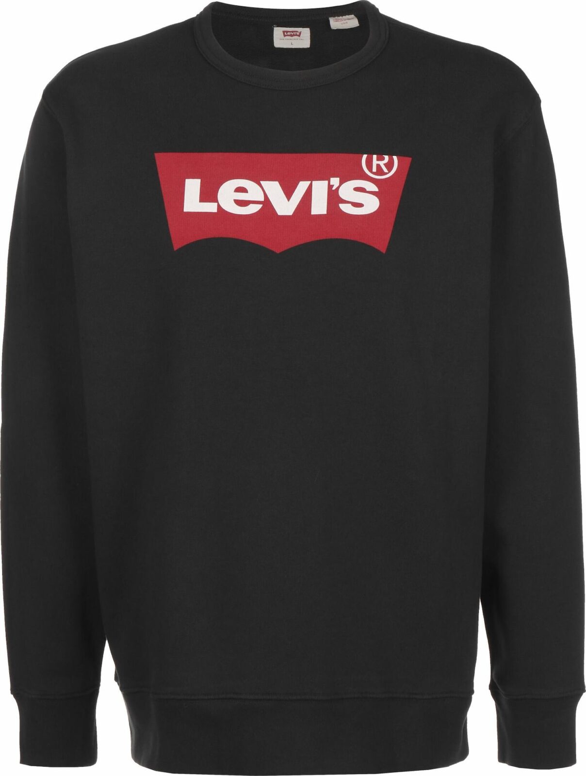 LEVI'S Mikina černá / bílá / světle červená