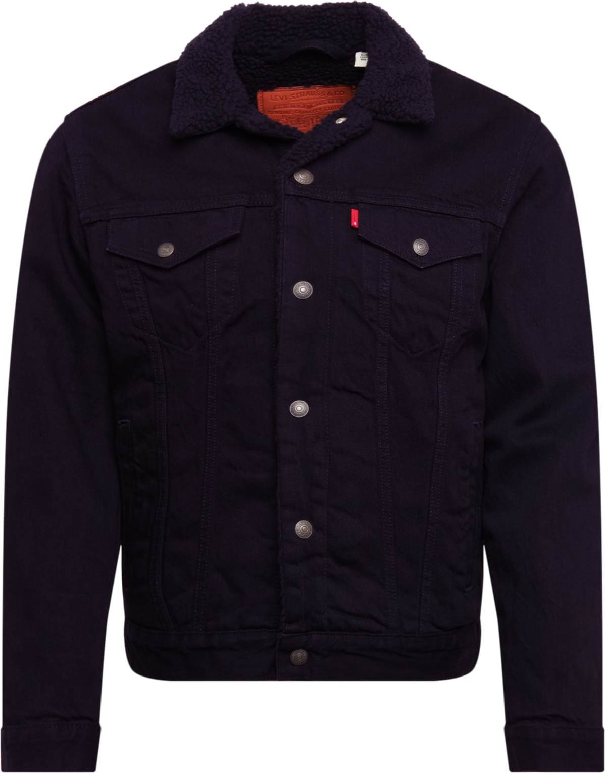 LEVI'S Přechodná bunda 'TYPE 3 SHERPA TRUCKER' černá džínovina