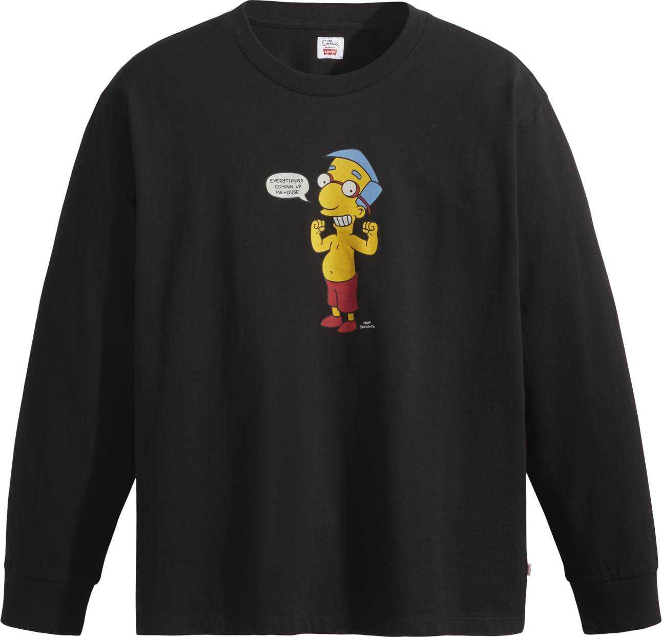 LEVI'S Tričko 'XSIMPSONS U L/S TEE' černá