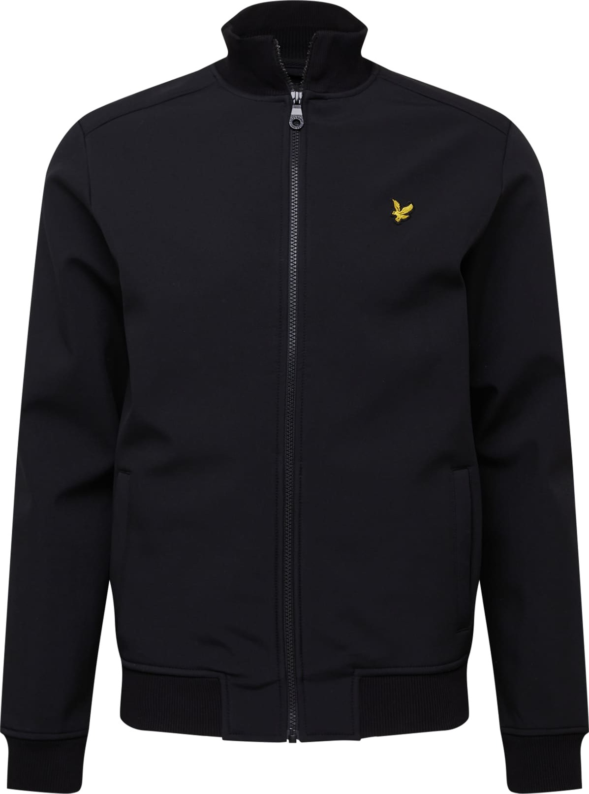 Lyle & Scott Mikina s kapucí černá / žlutá