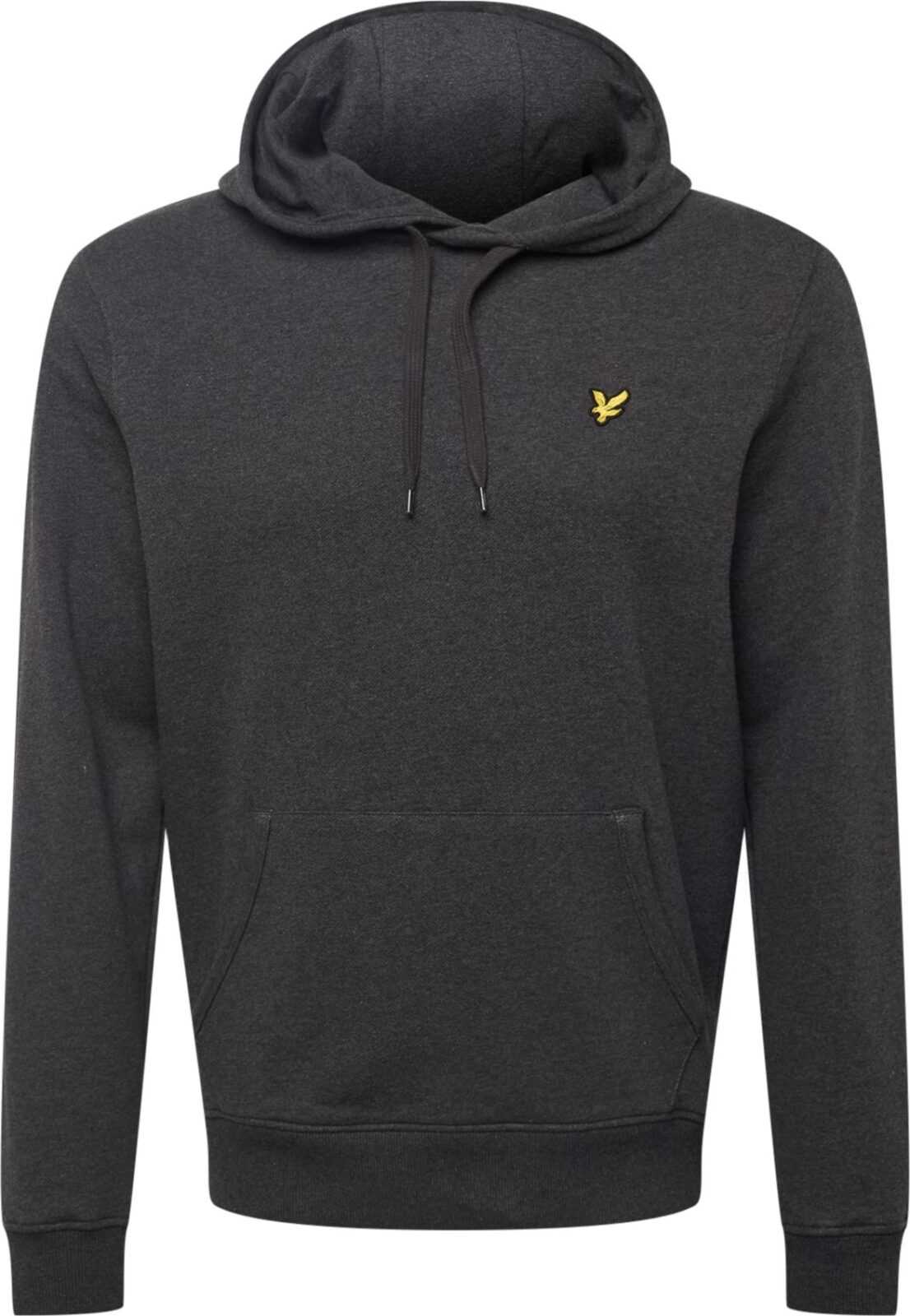 Lyle & Scott Mikina tmavě šedá / černá / žlutá