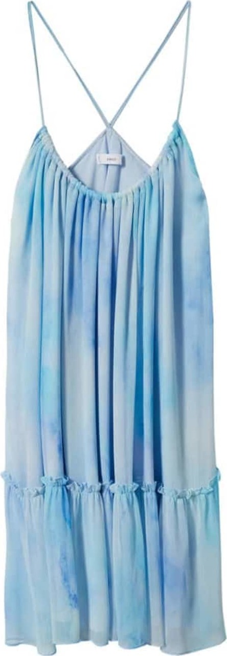 MANGO Plážové šaty 'formen' světlemodrá / pastelová modrá