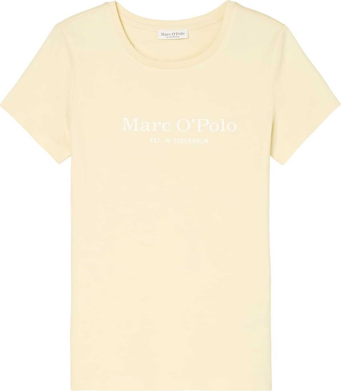 Marc O'Polo Tričko světle žlutá / bílá