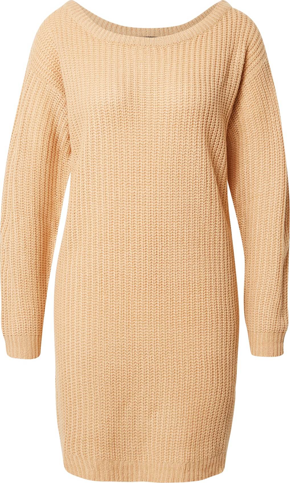 Missguided Úpletové šaty písková