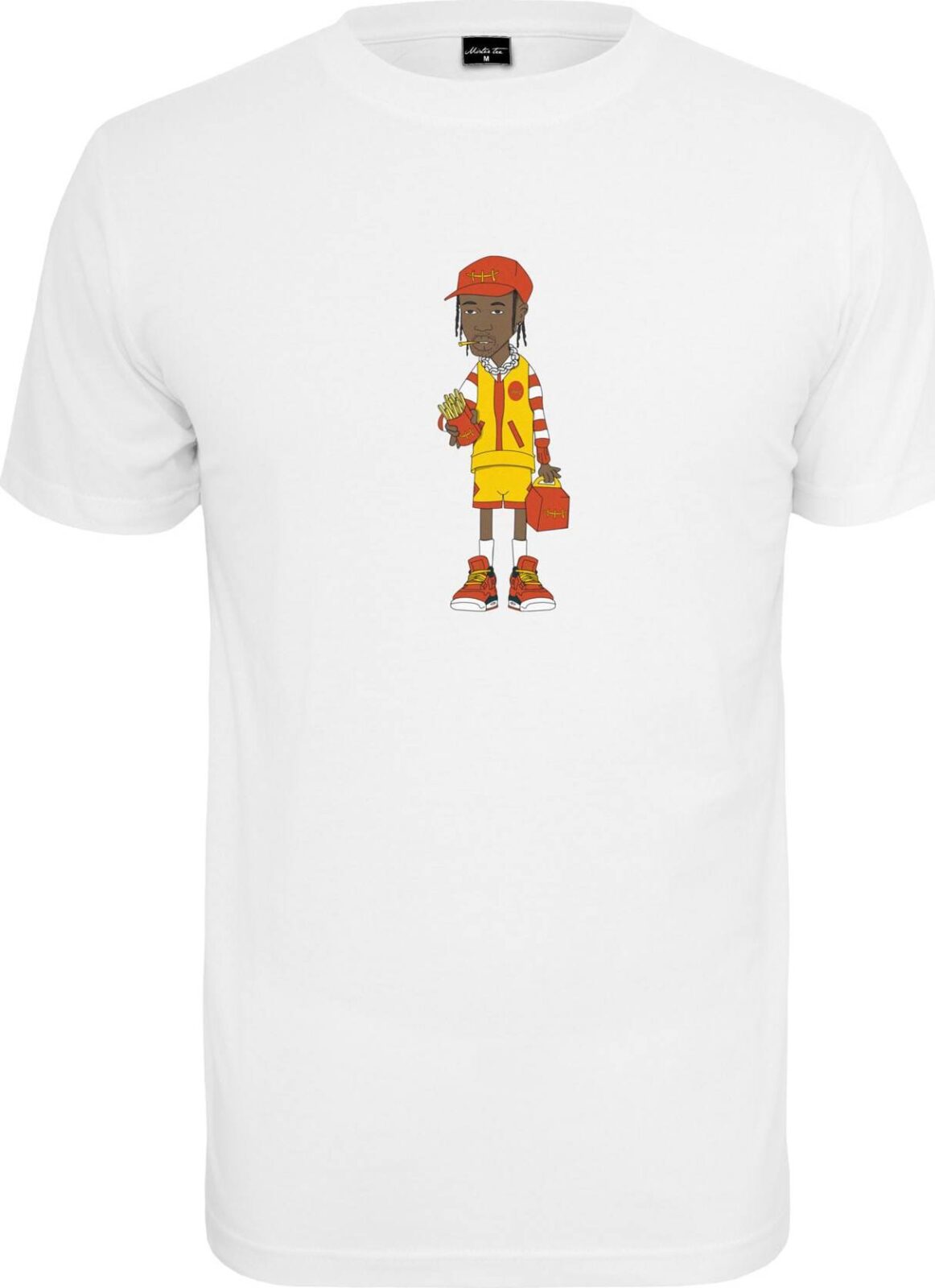 Mister Tee Tričko 'Employee' bílá / žlutá / hnědá / červená