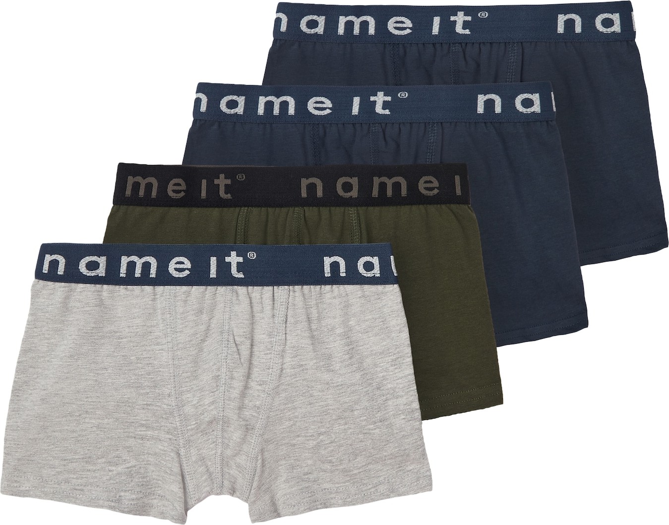 NAME IT Spodní prádlo tmavě modrá / olivová / světle šedá / bílá / námořnická modř