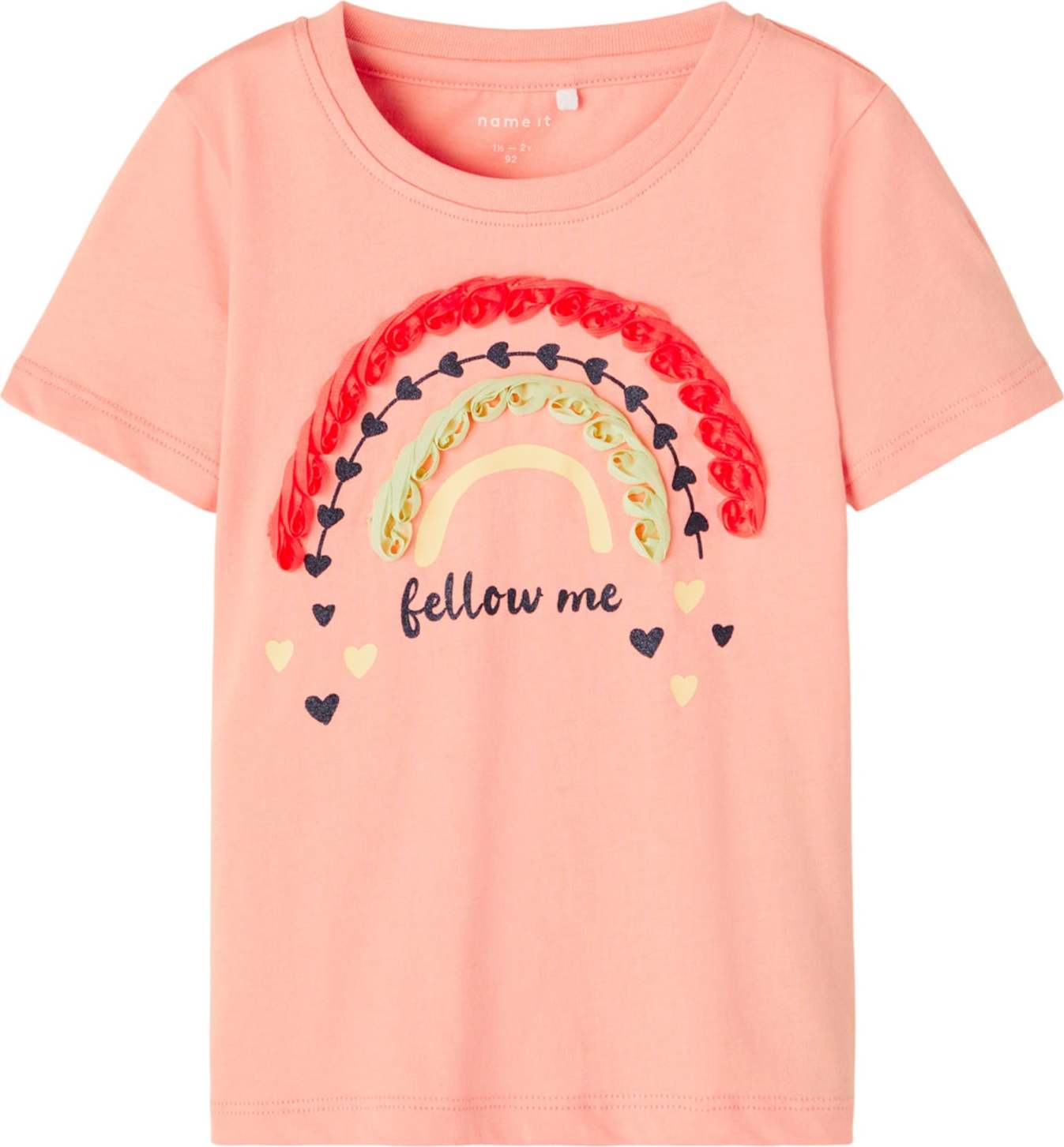 NAME IT Tričko 'Florence' světle růžová / námořnická modř / světle žlutá / noční modrá / červená