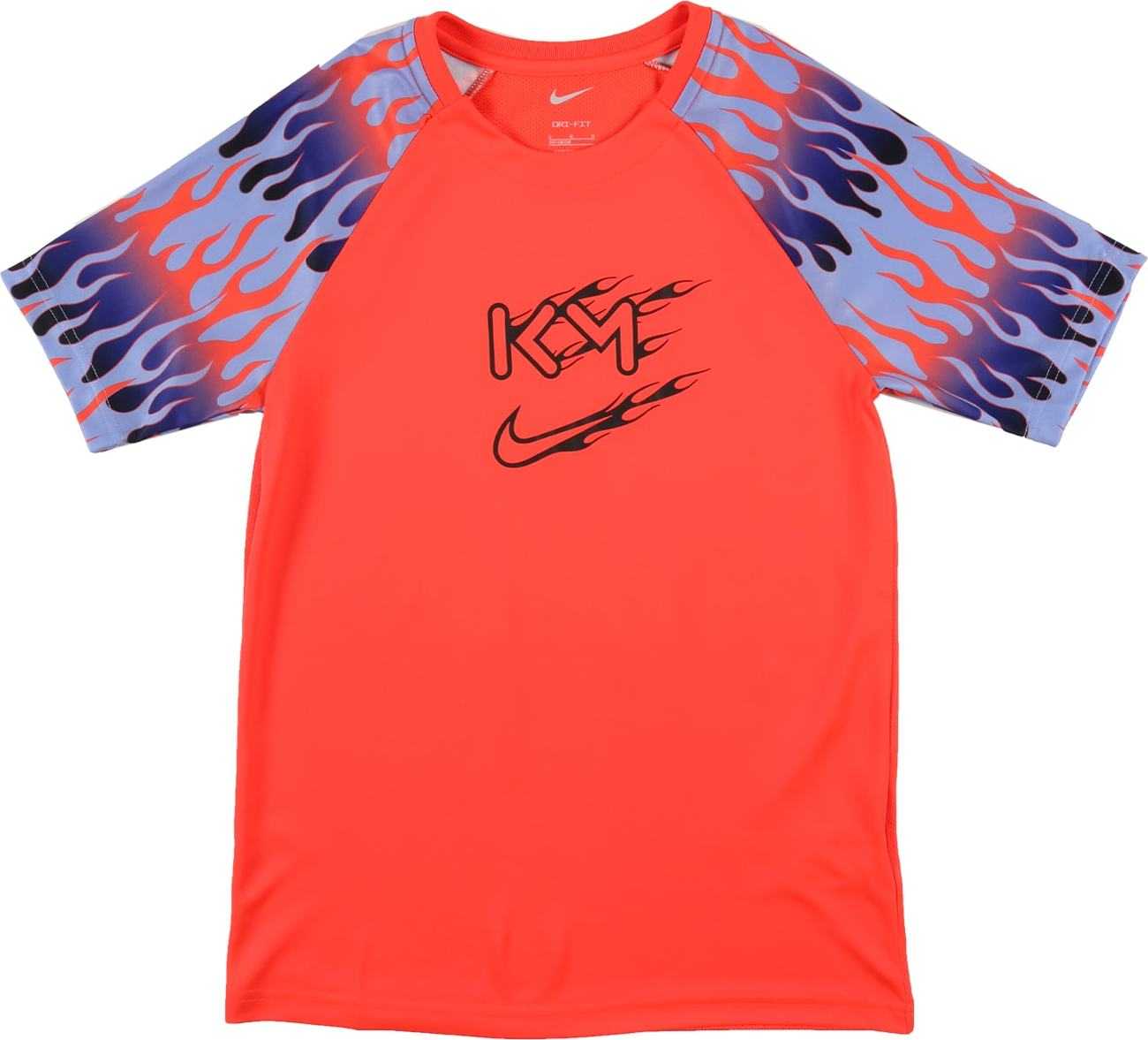 NIKE Funkční tričko oranžově červená / kouřově modrá / noční modrá / černá