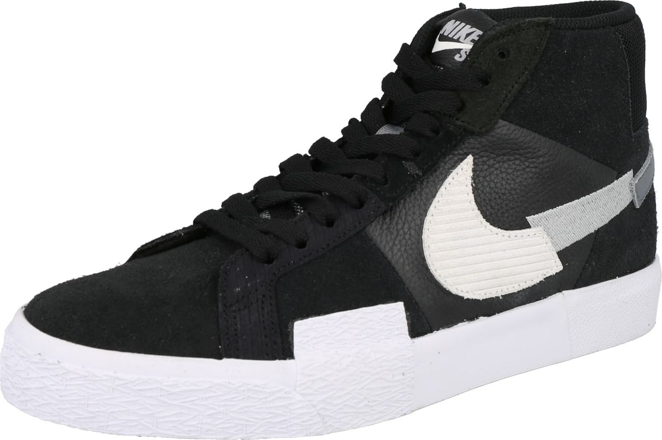 Nike SB Kotníkové tenisky černá / bílá / šedá