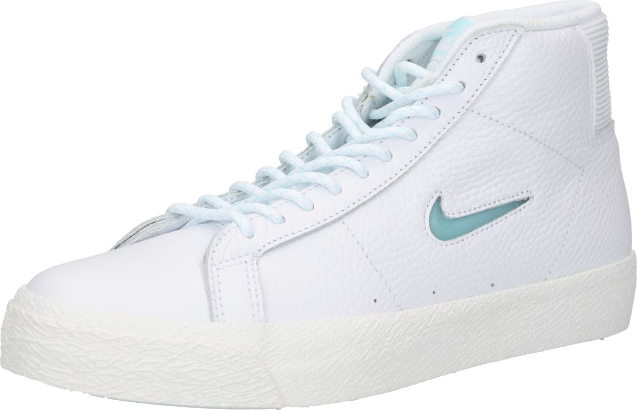 Nike SB Kotníkové tenisky 'ZOOM BLAZER' bílá / nefritová
