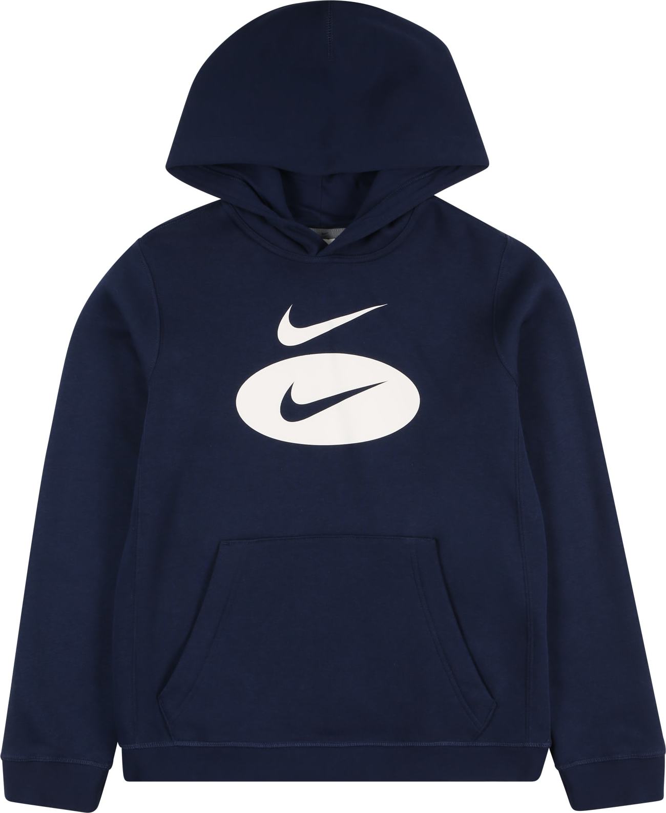 Nike Sportswear Mikina bílá / tmavě modrá