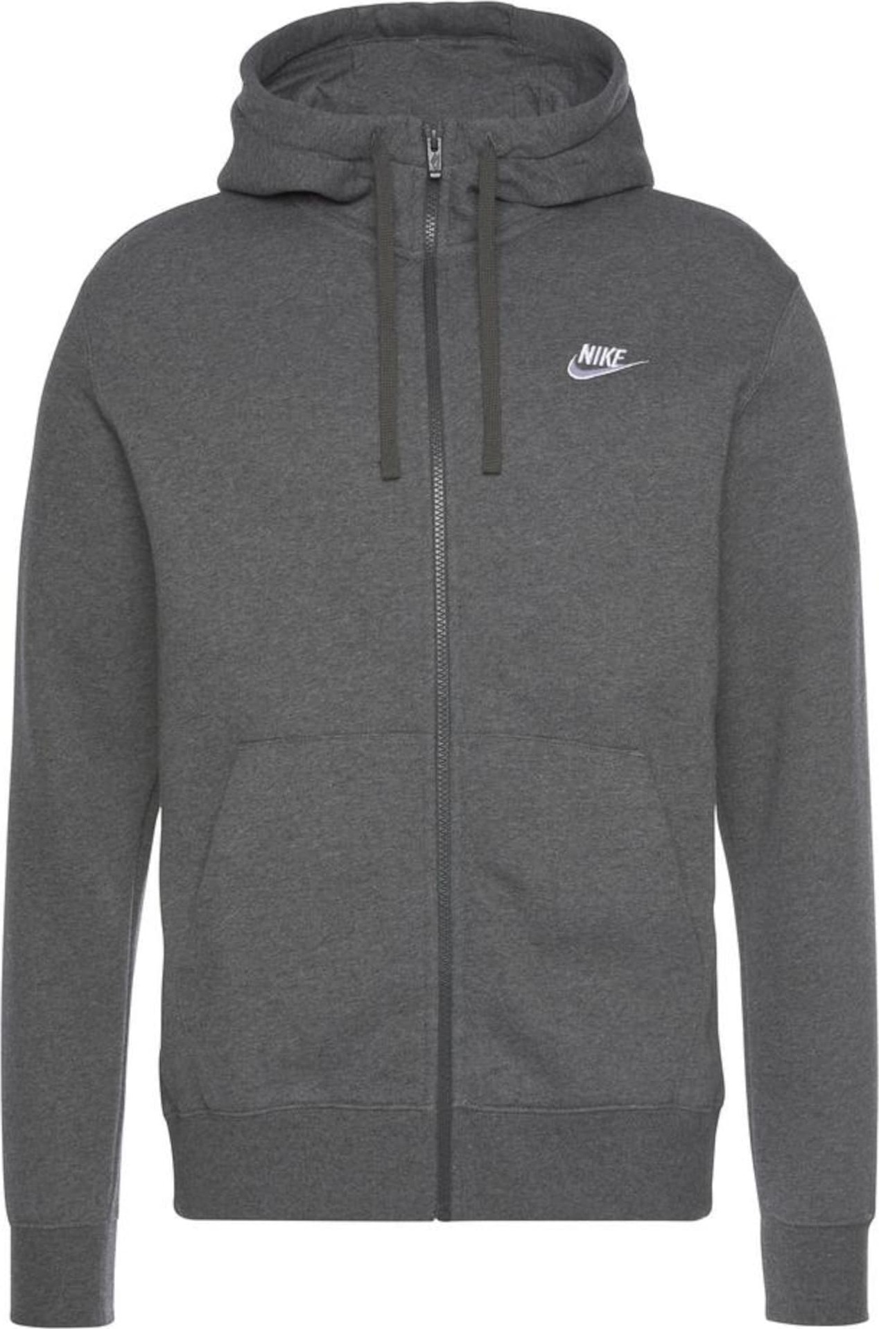 Nike Sportswear Mikina s kapucí tmavě šedá / bílá