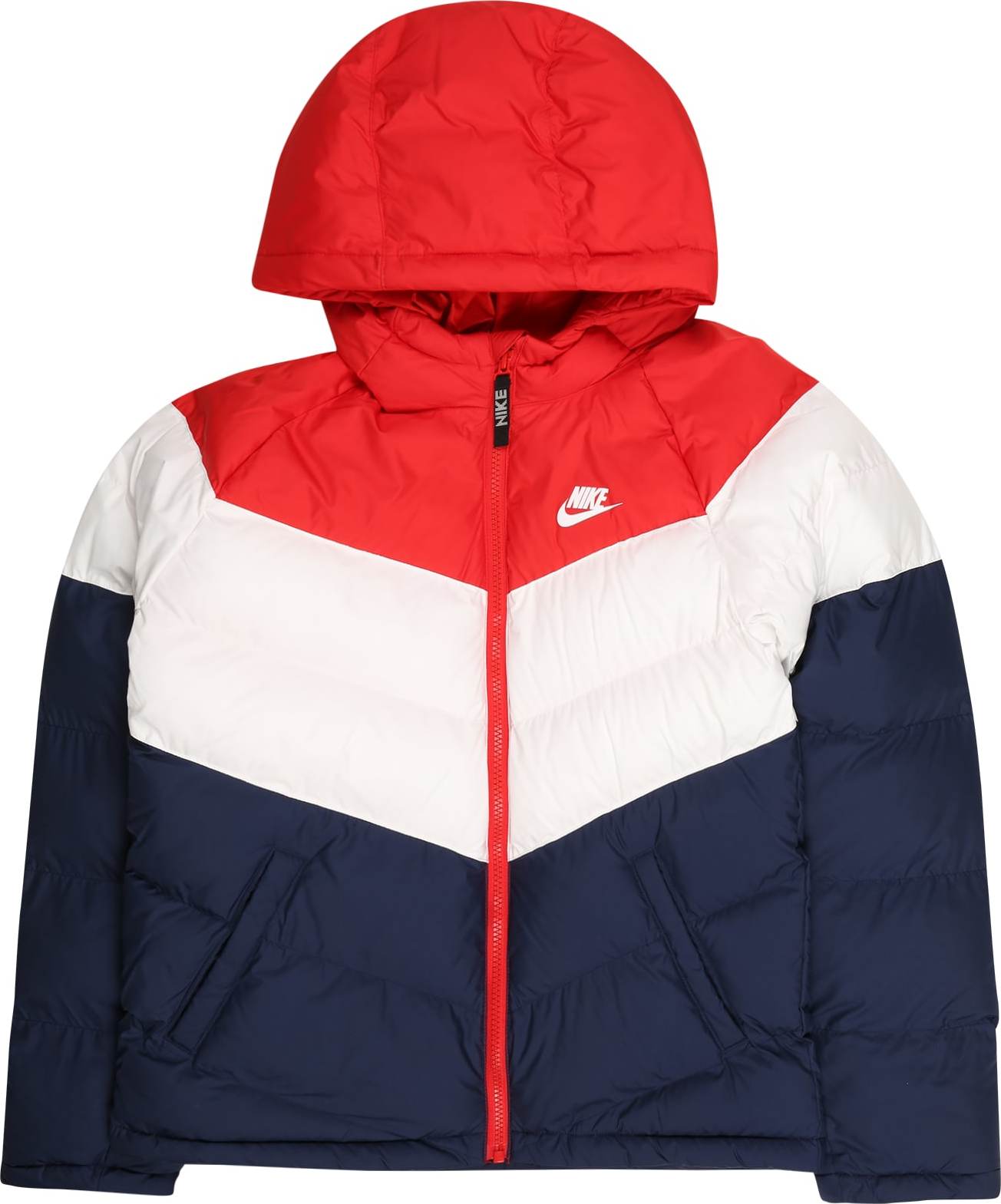 Nike Sportswear Zimní bunda červená / modrá / bílá