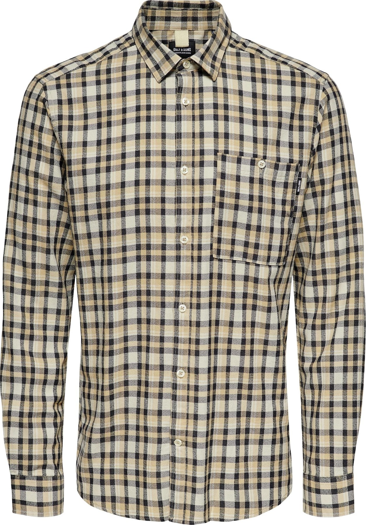 Only & Sons Košile 'Nirel' cappuccino / černá / světle hnědá / béžová