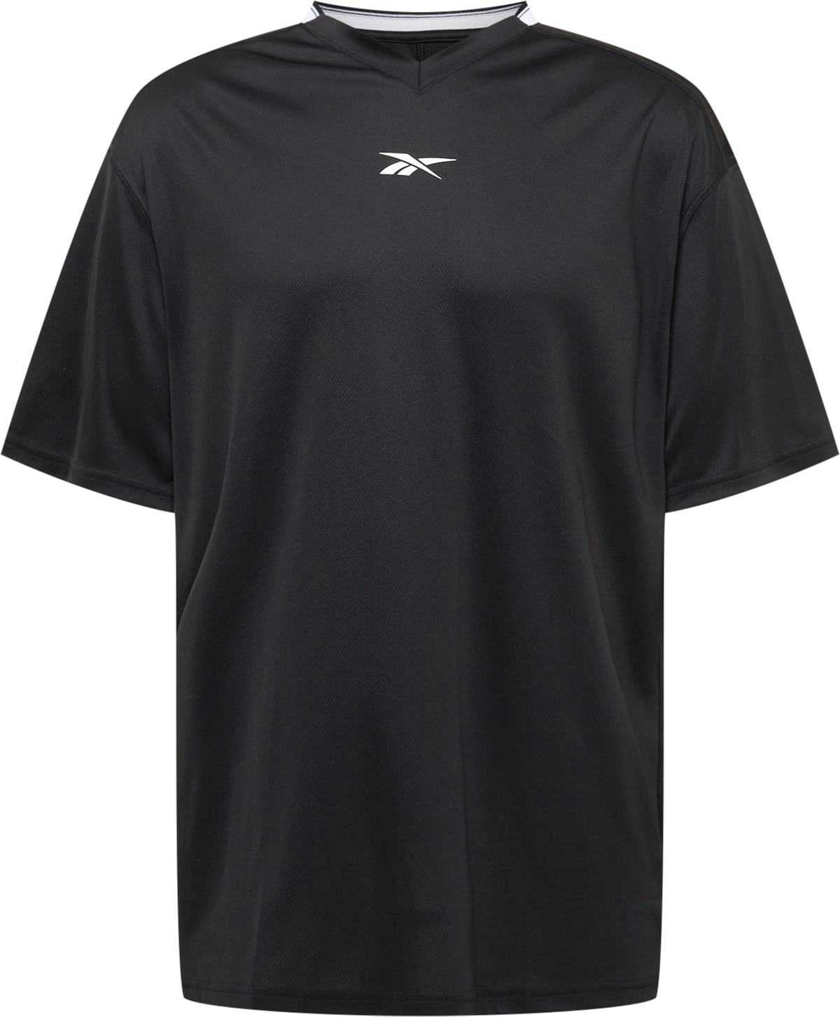 Reebok Sport Funkční tričko černá / bílá