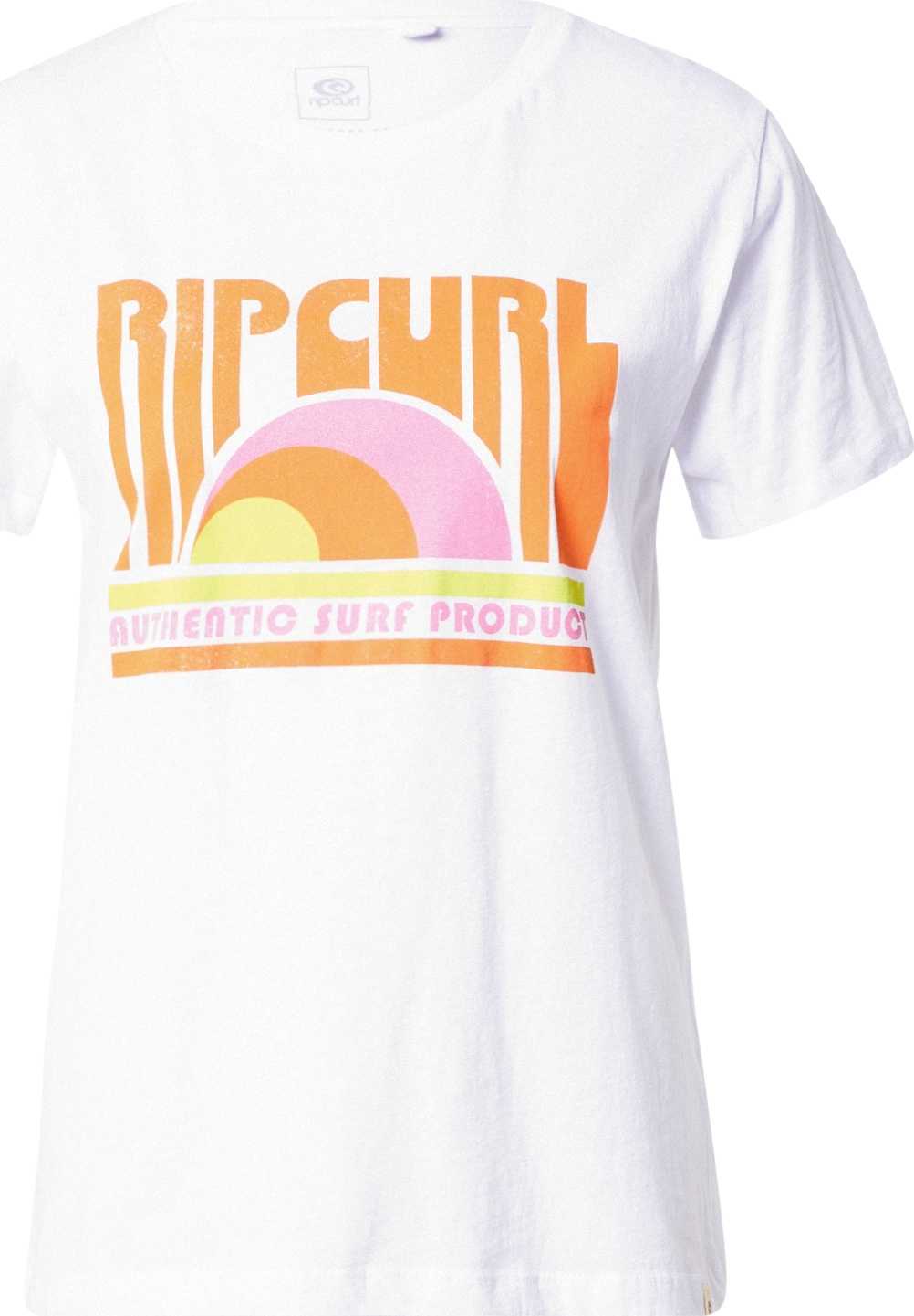 RIP CURL Funkční tričko 'SURF REVIVAL' bílá / oranžová / žlutá / pink