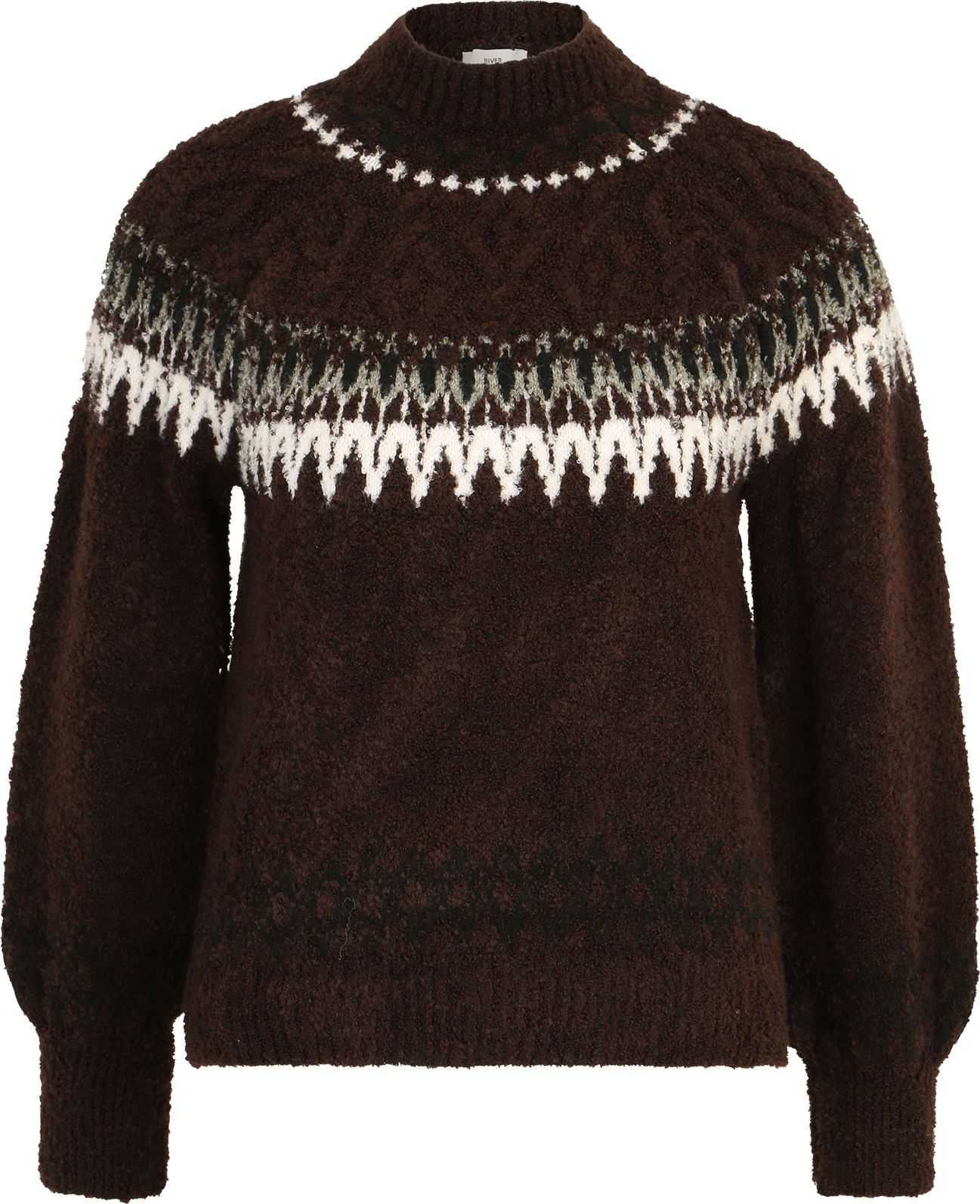 River Island Petite Svetr bílá / černá / šedá / čokoládová