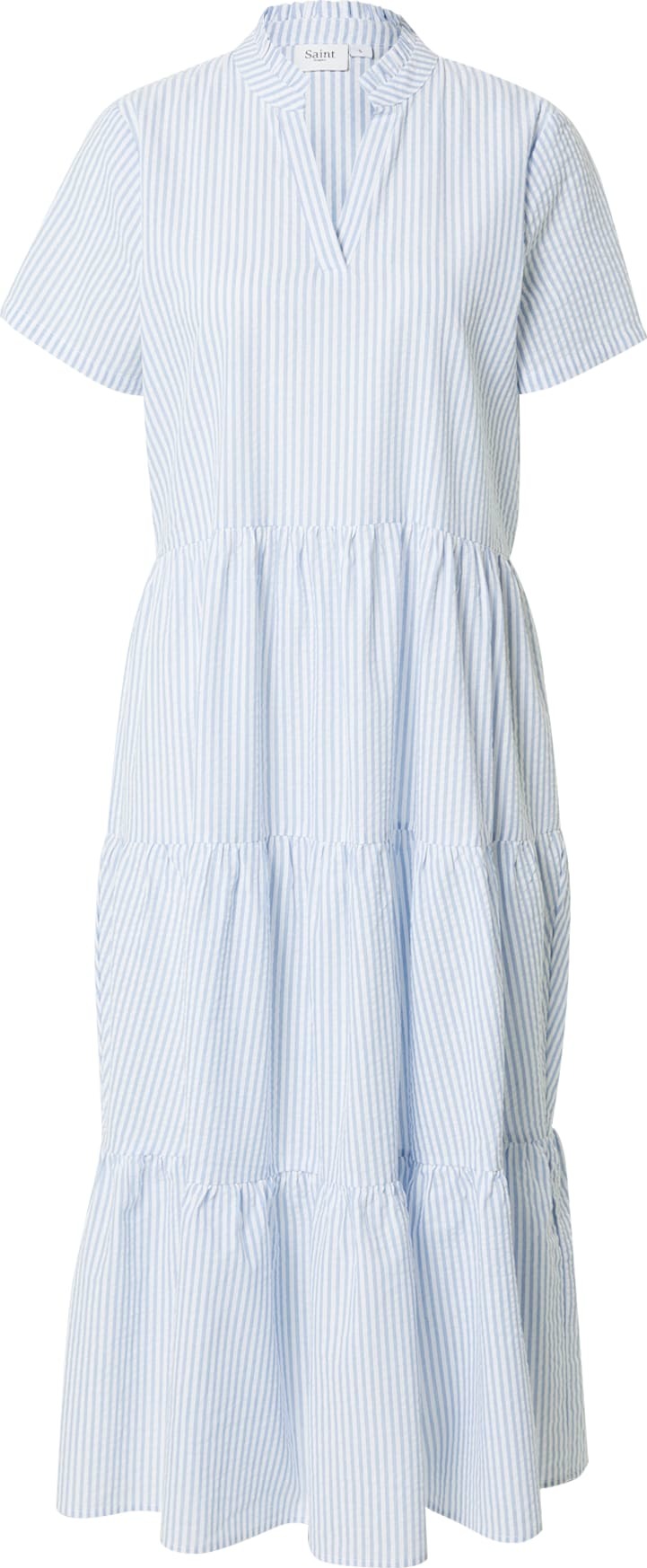 SAINT TROPEZ Košilové šaty 'Elmiko' světlemodrá / bílá