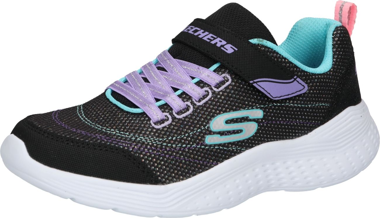 SKECHERS Tenisky 'ETERNAL SHINE' černá / světle fialová / tyrkysová / světle růžová / světle šedá
