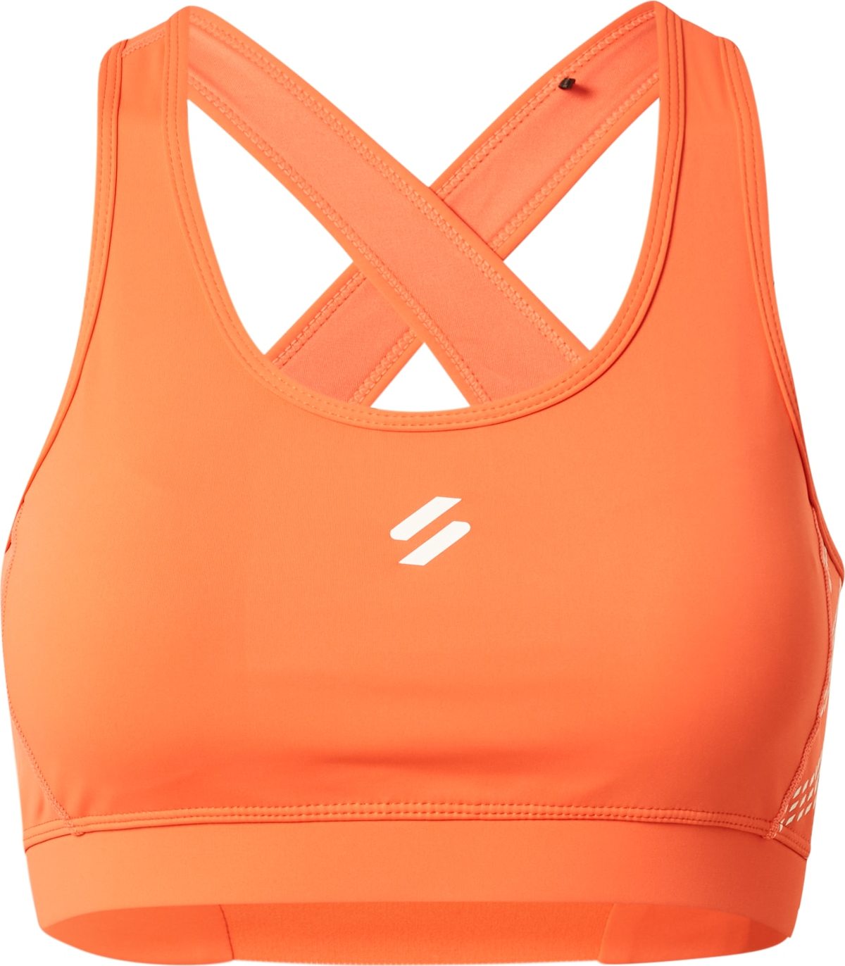 Superdry Sportovní podprsenka bílá / jasně oranžová