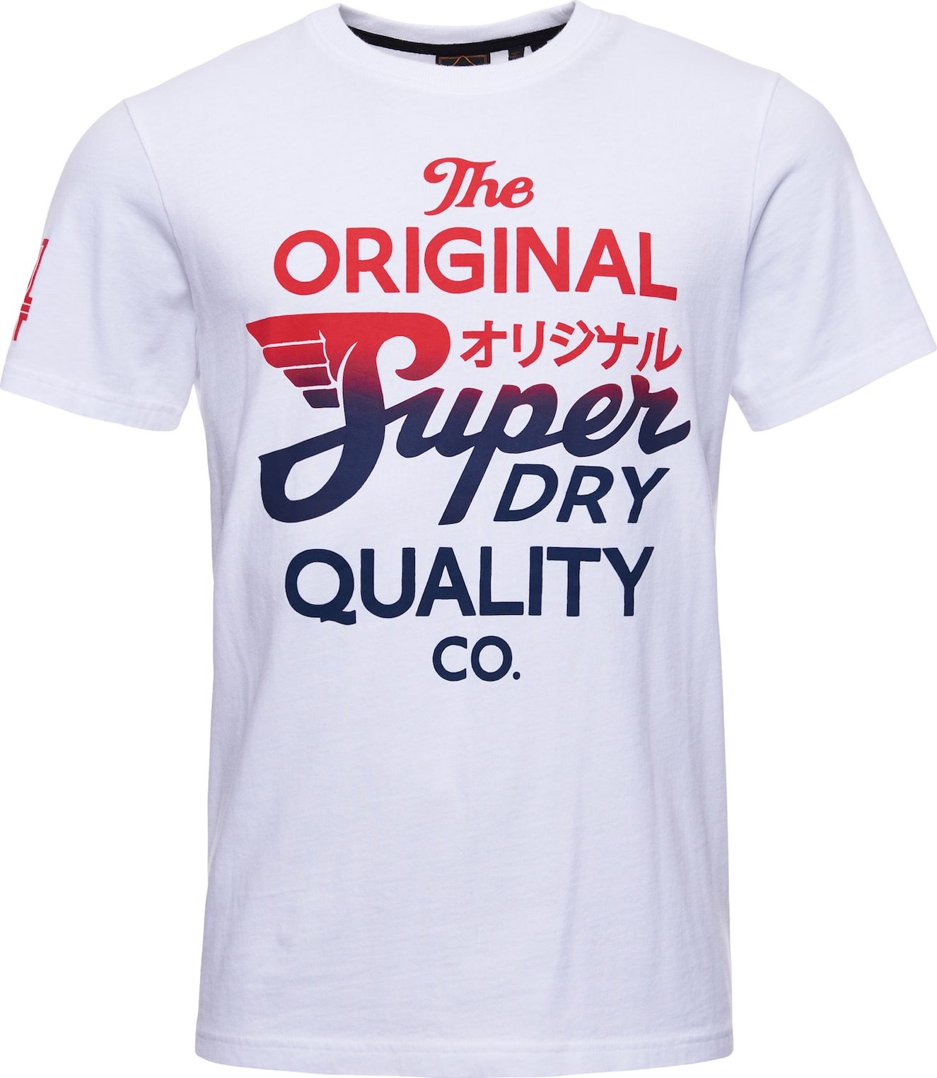 Superdry Tričko bílá / červená / námořnická modř