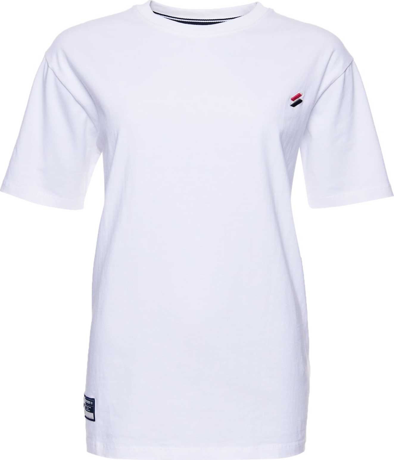 Superdry Tričko marine modrá / bílá / krvavě červená