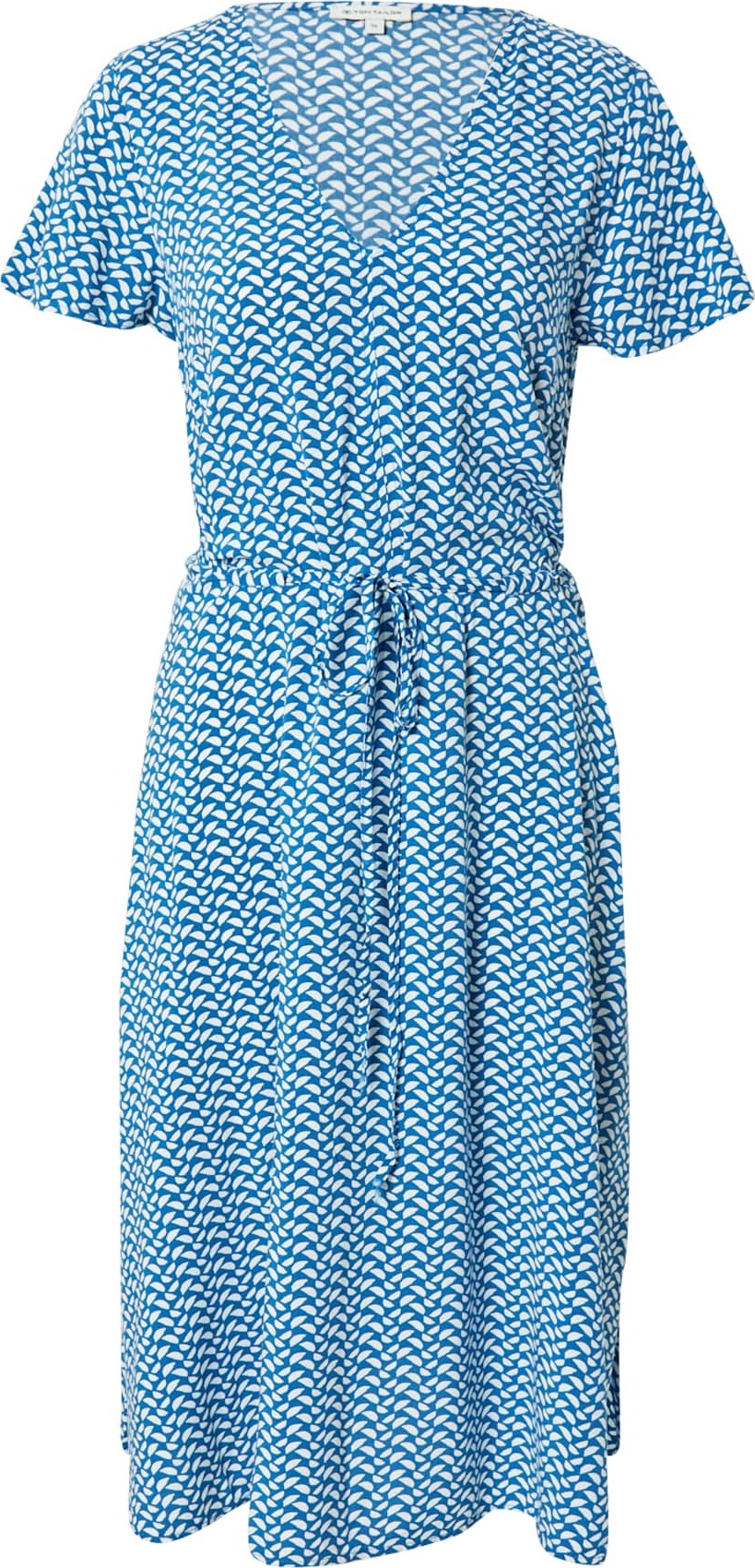 TOM TAILOR Letní šaty nebeská modř / bílá