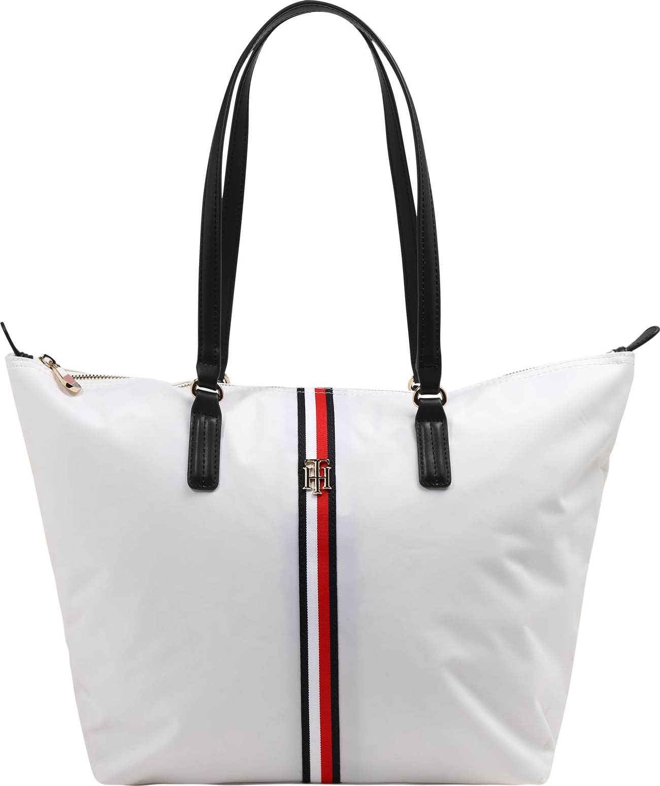 TOMMY HILFIGER Nákupní taška bílá / námořnická modř / ohnivá červená