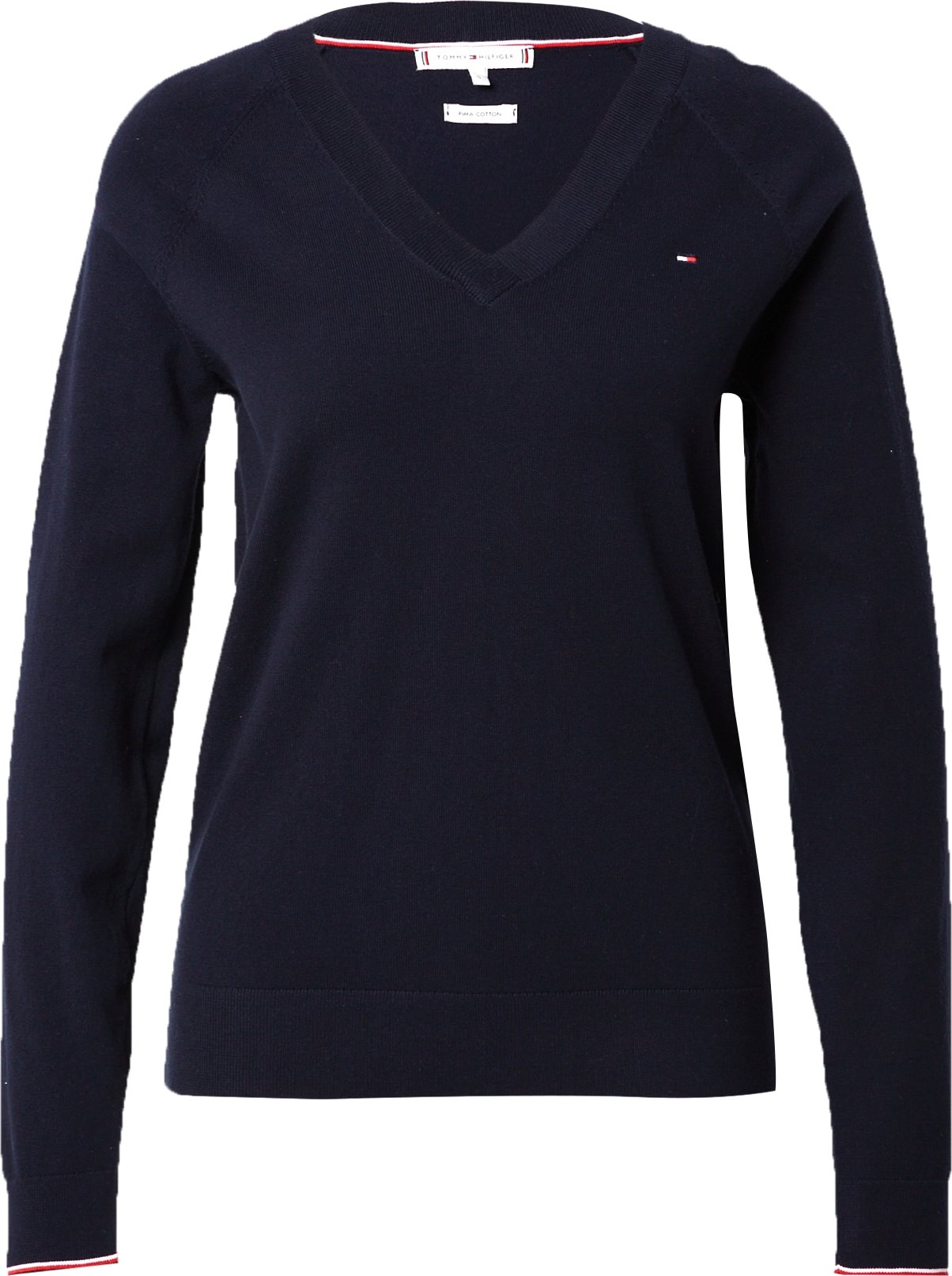 TOMMY HILFIGER Svetr tmavě modrá / bílá / červená
