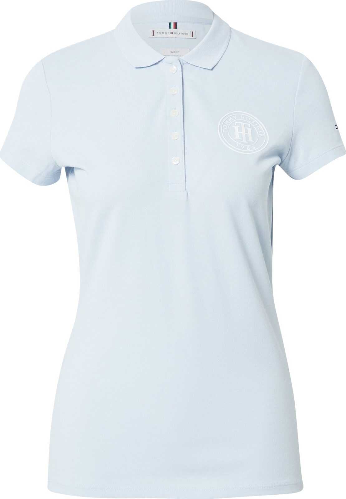 TOMMY HILFIGER Tričko světlemodrá / bílá