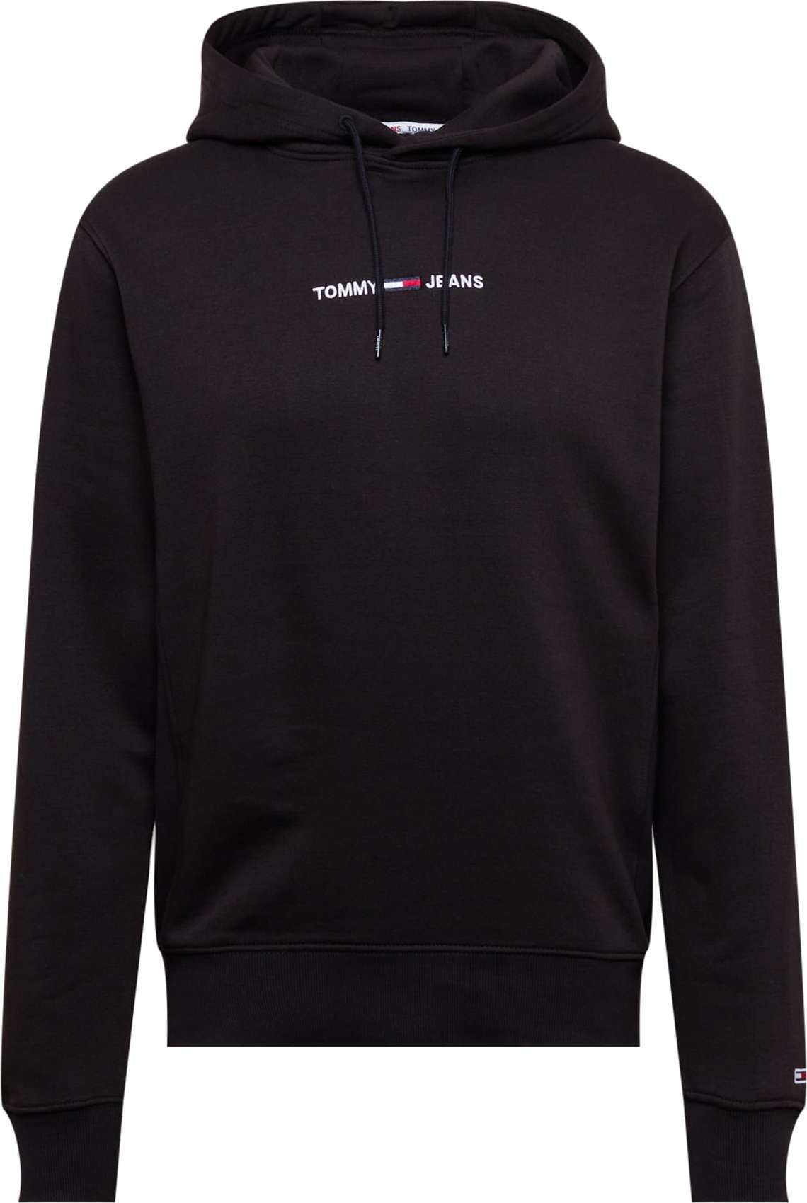 Tommy Jeans Mikina černá / bílá