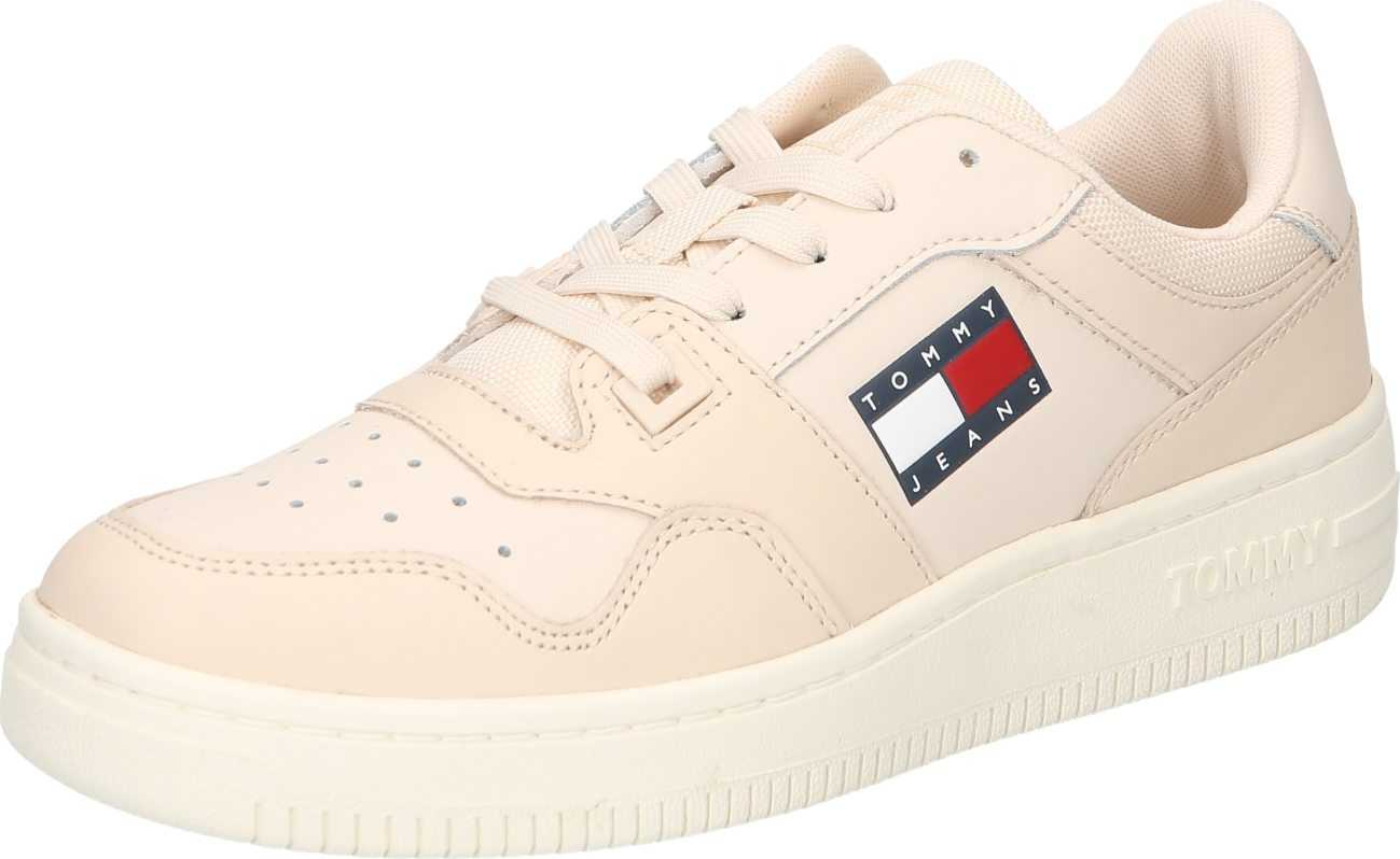 Tommy Jeans Tenisky krémová / bílá / marine modrá / červená