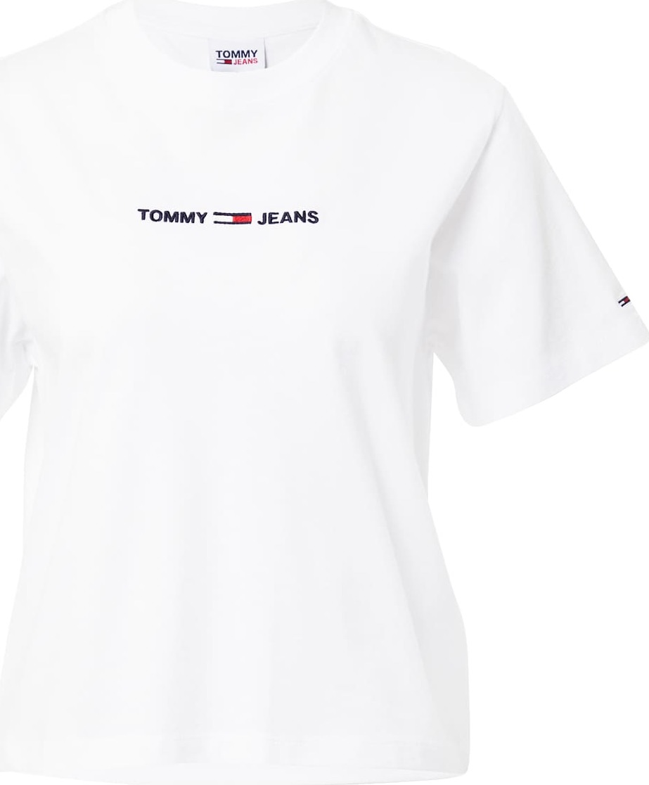 Tommy Jeans Tričko bílá / červená / námořnická modř