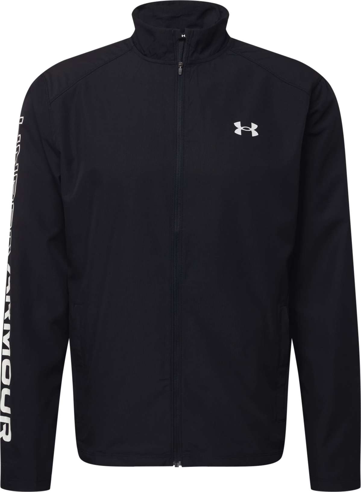 UNDER ARMOUR Sportovní bunda 'Storm' černá / bílá