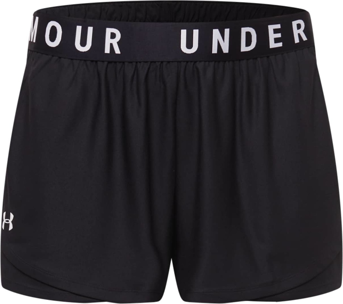 UNDER ARMOUR Sportovní kalhoty 'Play Up 3.0' černá / bílá