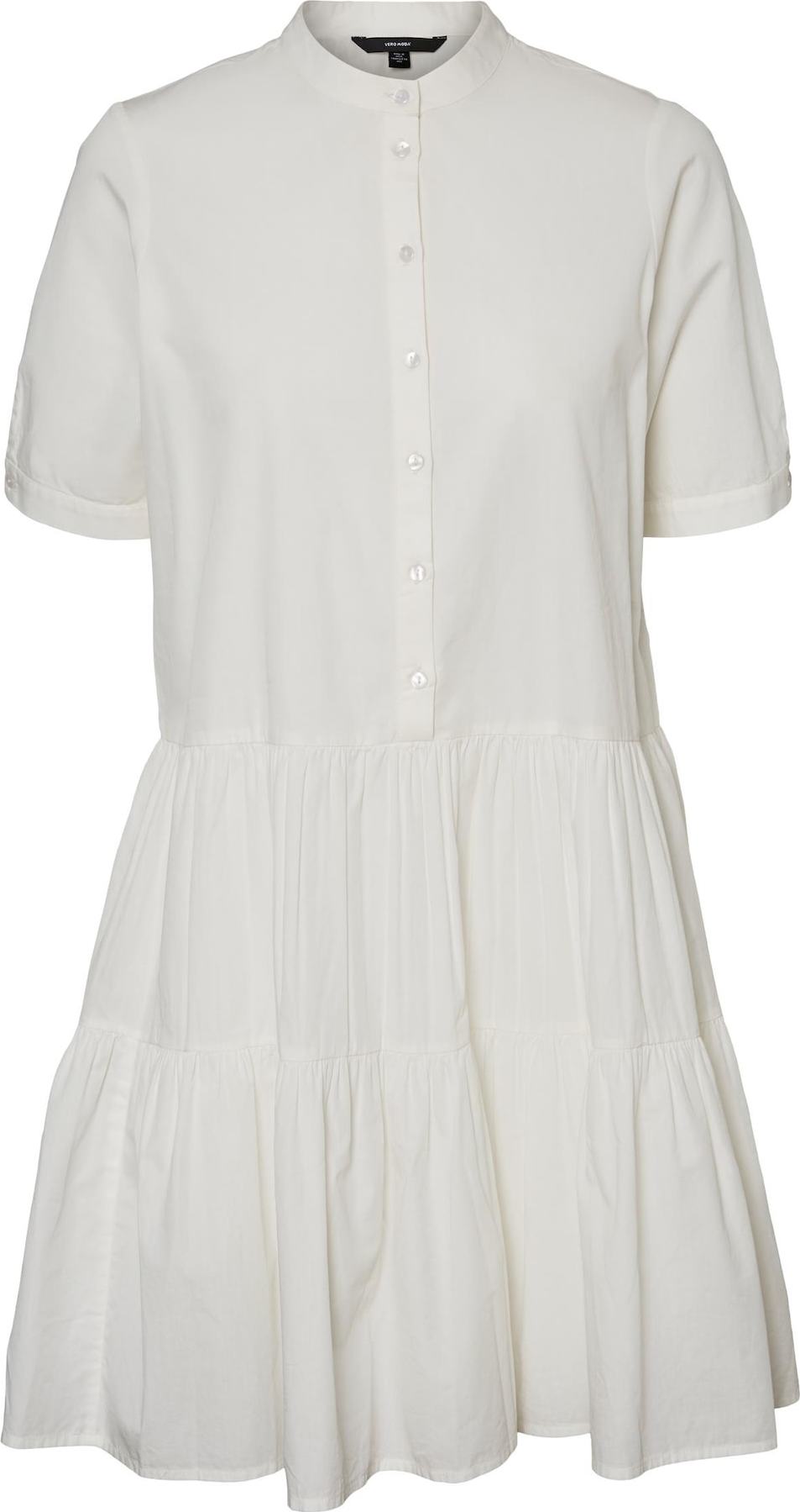 Vero Moda Petite Košilové šaty 'Delta' přírodní bílá