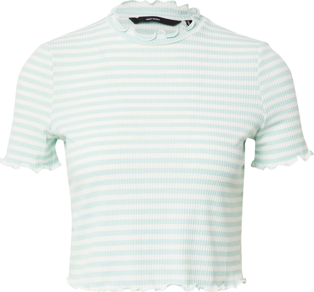 VERO MODA Tričko 'ARIA' offwhite / nefritová