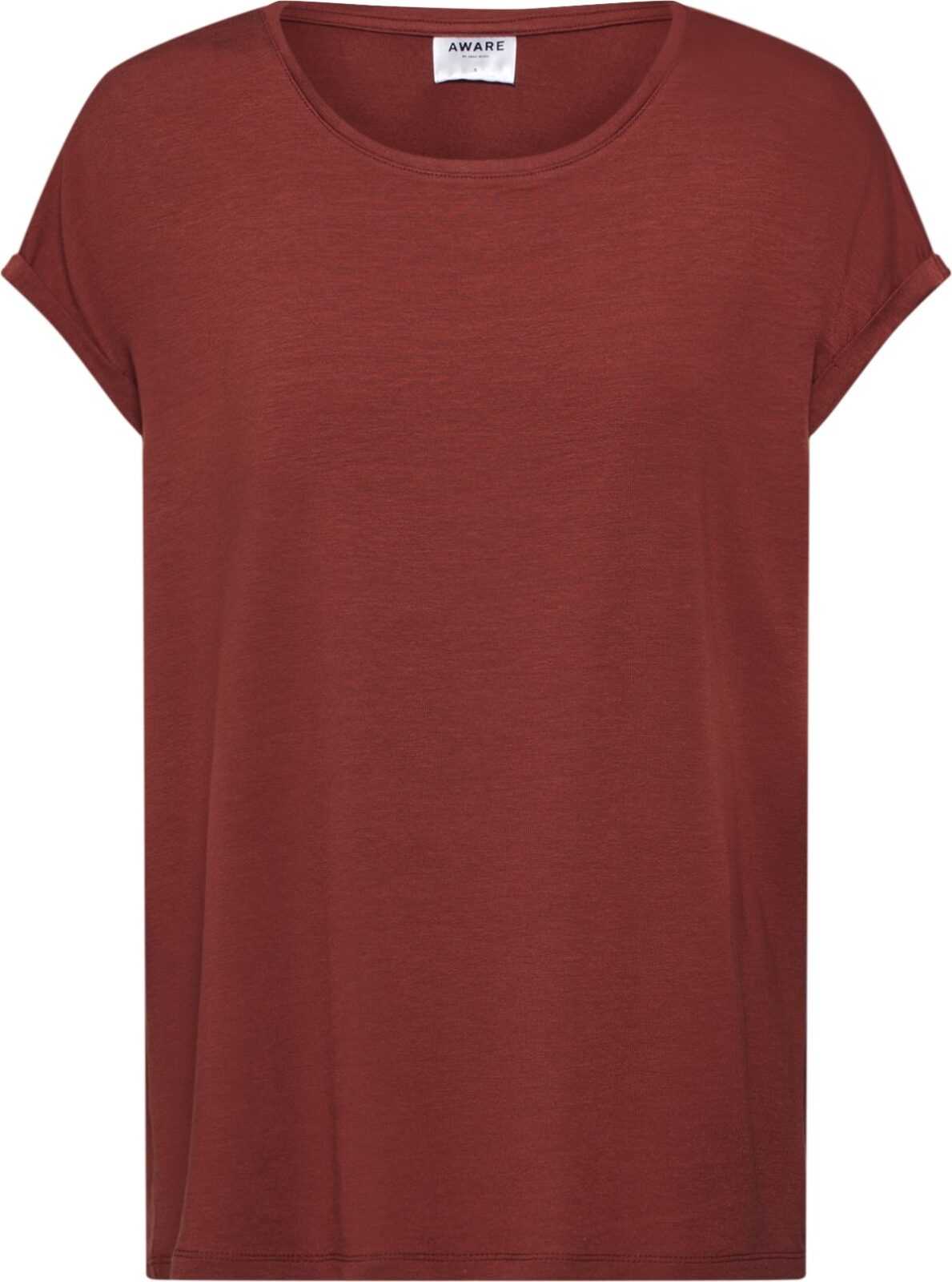 VERO MODA Tričko 'AVA' rezavě hnědá