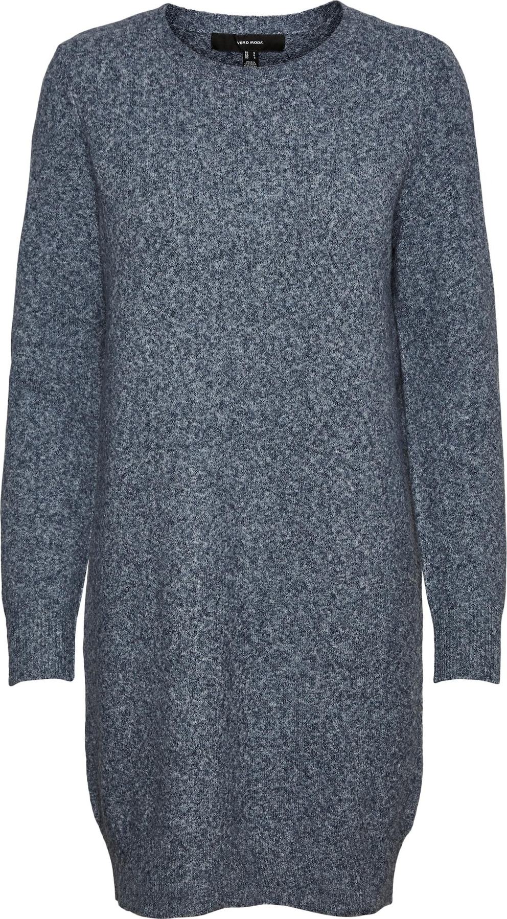 VERO MODA Úpletové šaty 'Doffy' modrý melír