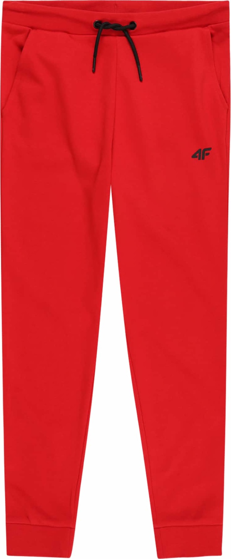 4F Sportovní kalhoty červená / černá
