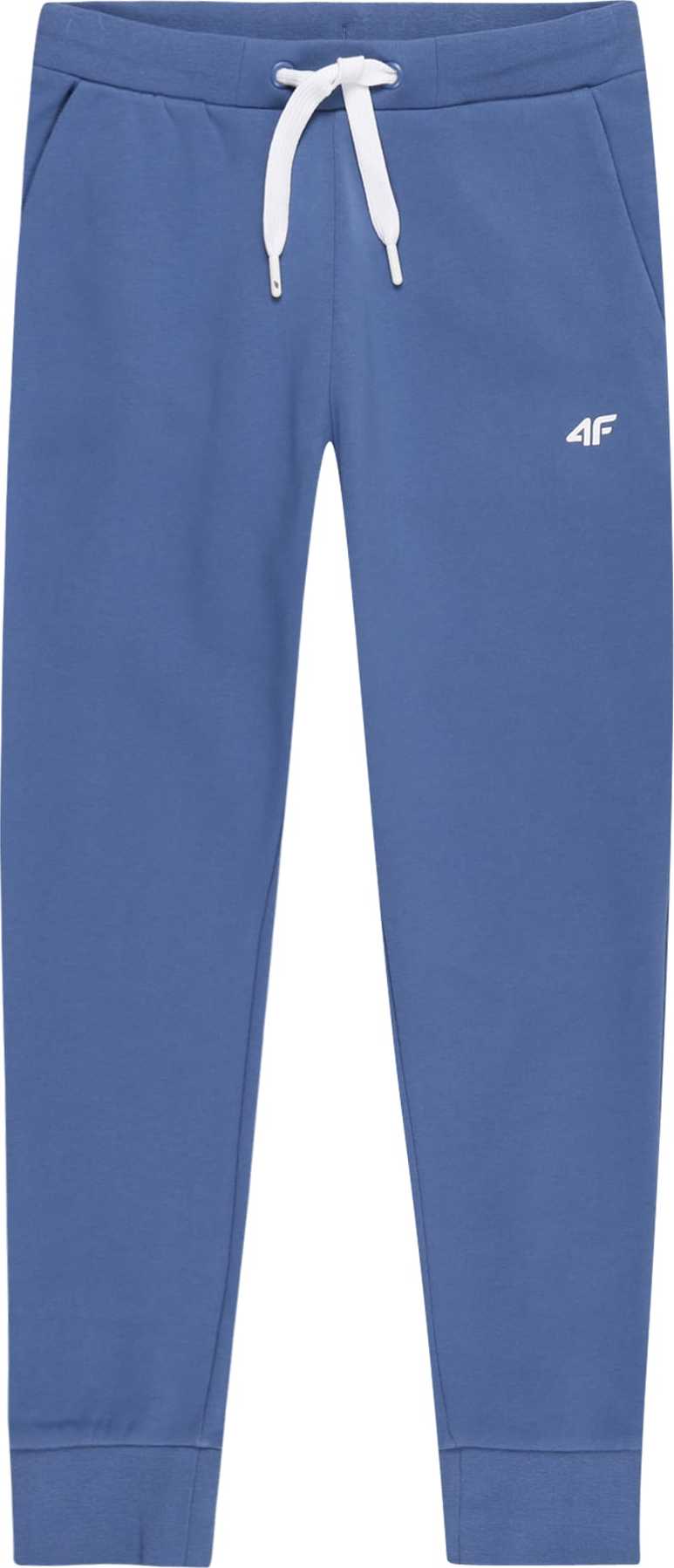 4F Sportovní kalhoty modrá / bílá
