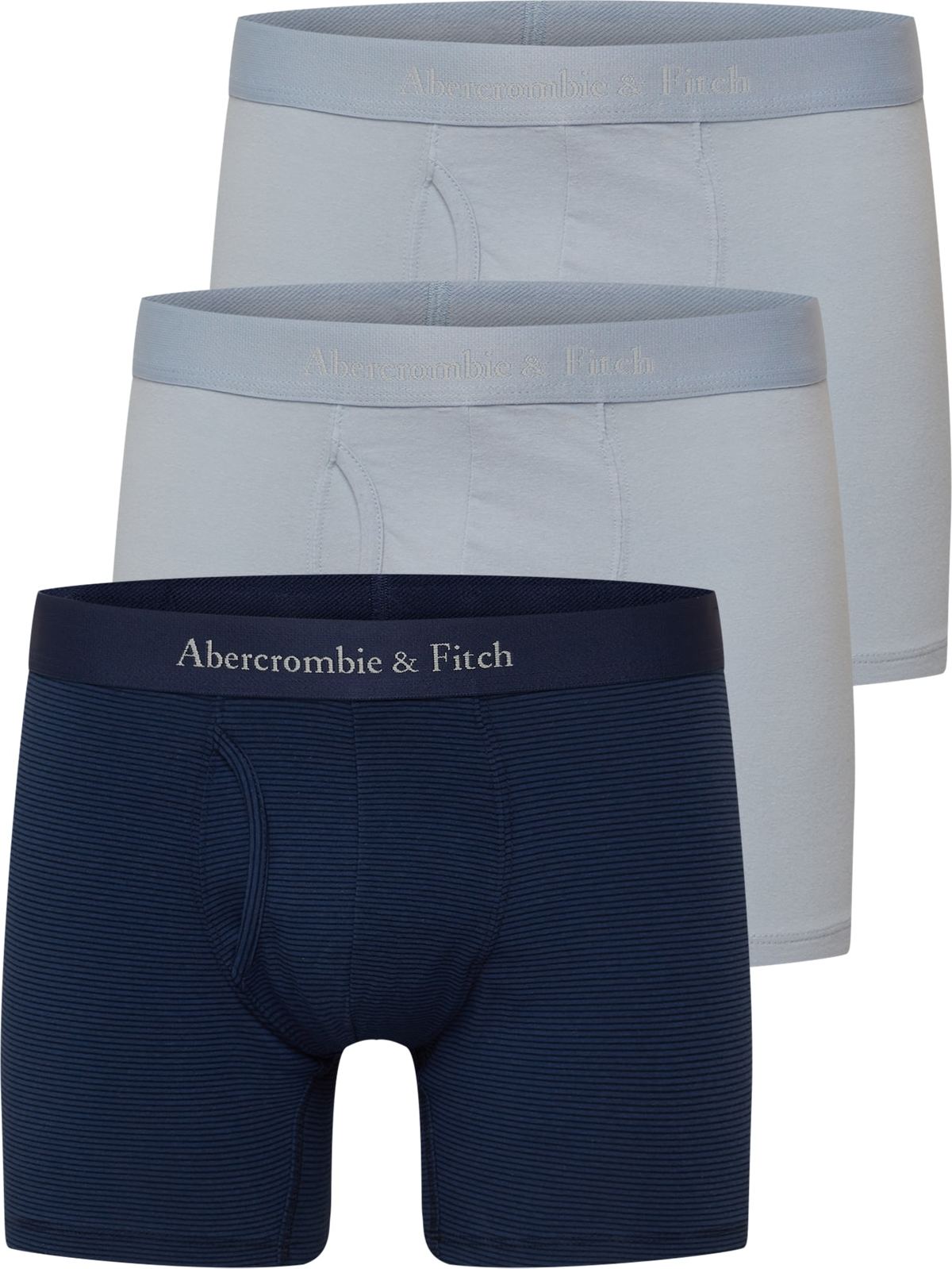 Abercrombie & Fitch Boxerky pastelová modrá / tmavě modrá / černá