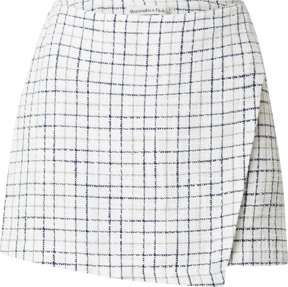 Abercrombie & Fitch Sukně bílá / modrá / šedá